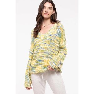 Cozy marled popcorn sweater in size small